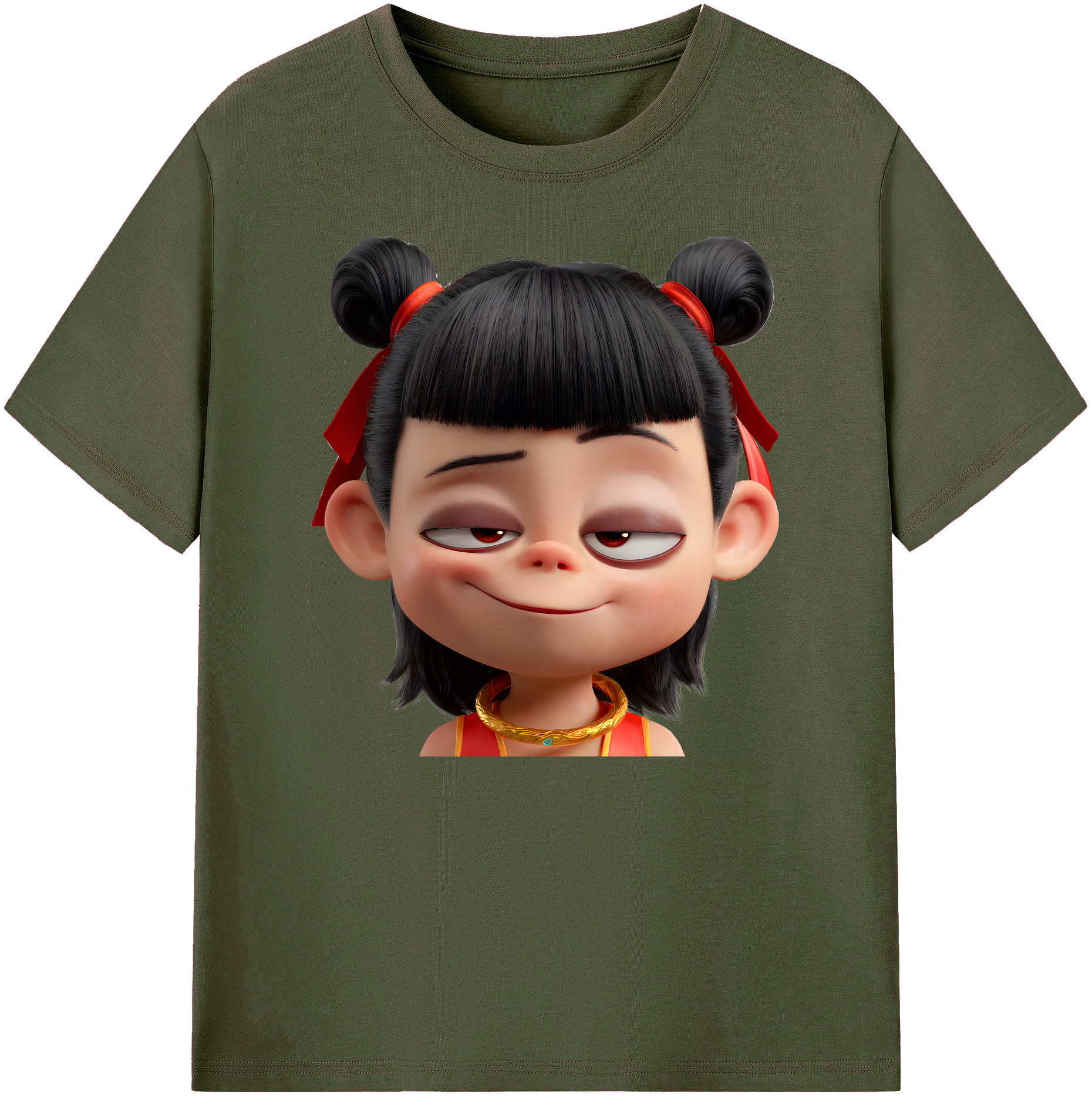 （画像用） Ne Zha 2 ナタ 魔童の大暴れ 綿100％ メンズ半袖Tシャツ｜肌触りやわらか＆通気性